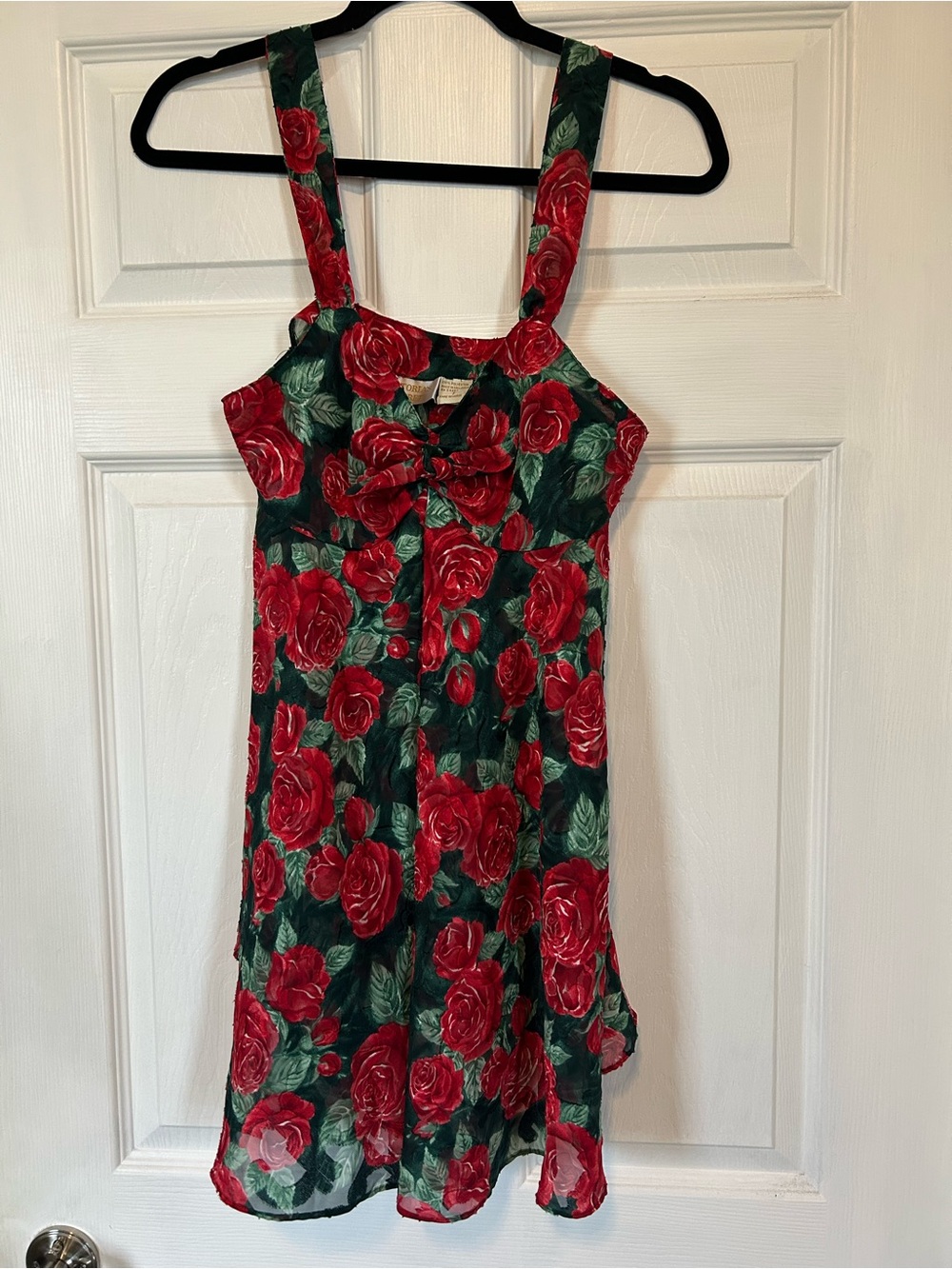 Gold label Vintage Victoria's Secret Red Rose Floral Top